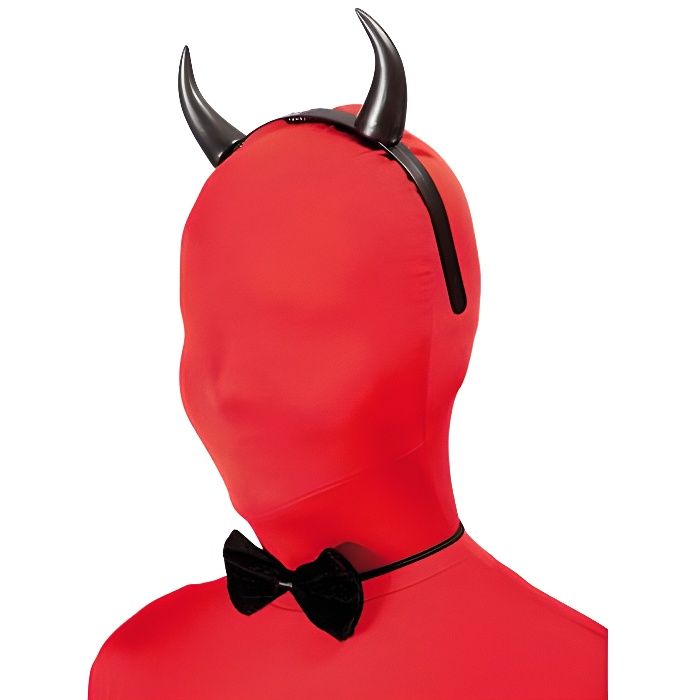 Serre Tete De Diable Petites Cornes Noir En Pla Achat Vente Chapeau Perruque Cdiscount