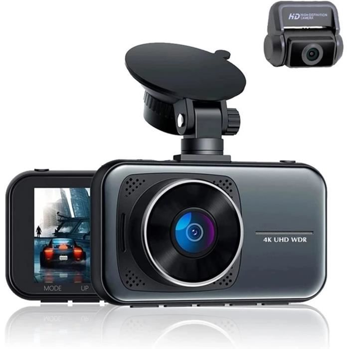 4K Dashcam Voiture Avant Arrière Avec Hardwire Kit,3 Canaux Camera De Bord Avec 24h Mode Parking Carte Sd 64g Wifi Application G Capteur Wdr Vision Nocturne Enregistrement En Boucle
