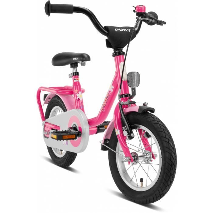 VELO ENFANT PUKY STEEL 12 POUCES ROSE 4111