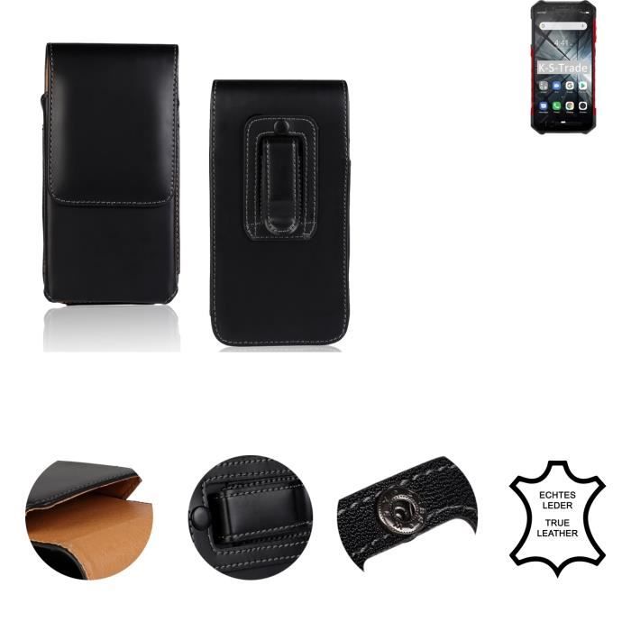 Étui Ceinture Pour Ulefone Armor X5 – Housse Noire Mince Avec Clip Et Fermeture Magnétique