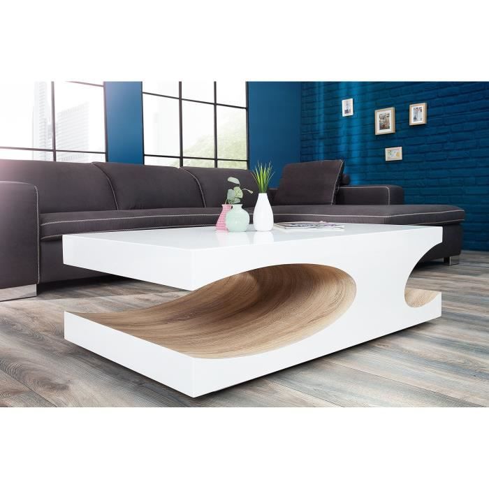 Table Basse Cube 120cm Blanc Sonoma Achat Vente Table Basse