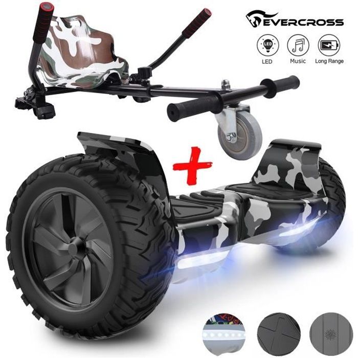 Hoverboard Evercross - Modèle Hummer - Camouflage - Tout Terrain - Gyropode 8.5''