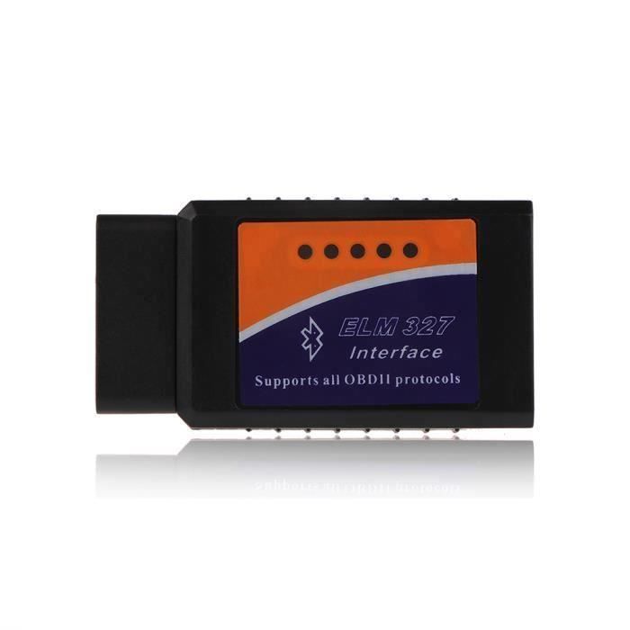 Mini ELM327 sans fil Bluetooth OBD2 Auto OBDII Code Scanner de diagnostic Lecteur Compatible avec les appareils Android et Windows