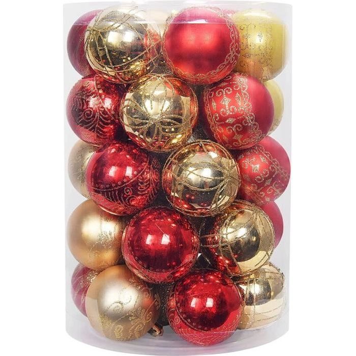 2 x Boîte de 24 boules de 3 cm en PVC Box Arbre de Noël décoration decor