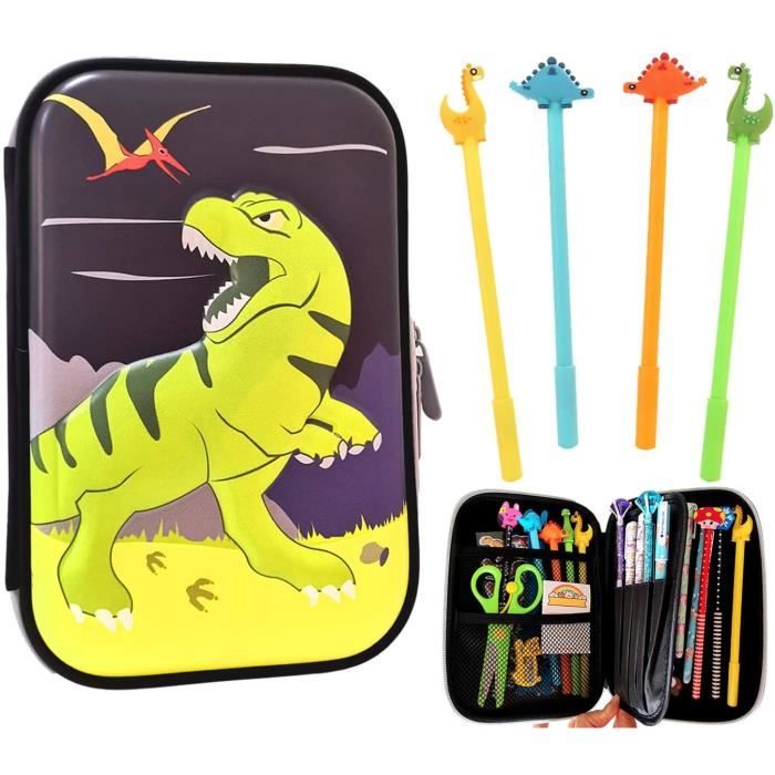 Trousse à Crayons Dinosaure Grande Capacité - 20x10x7,5 Cm, Multifonction, Idéale école Et Bureau