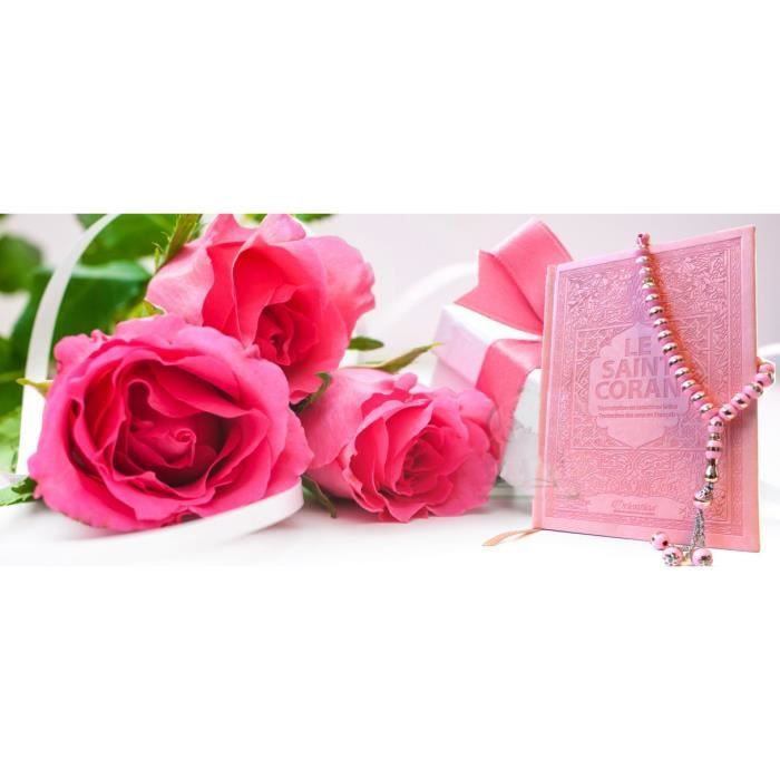 Coffret Cadeau Pour Femme Musulmane Pack Saint Coran Francais Arabe Phonetique Et Chapelet Sebha De Luxe Rose Pale Assortis Cdiscount Librairie