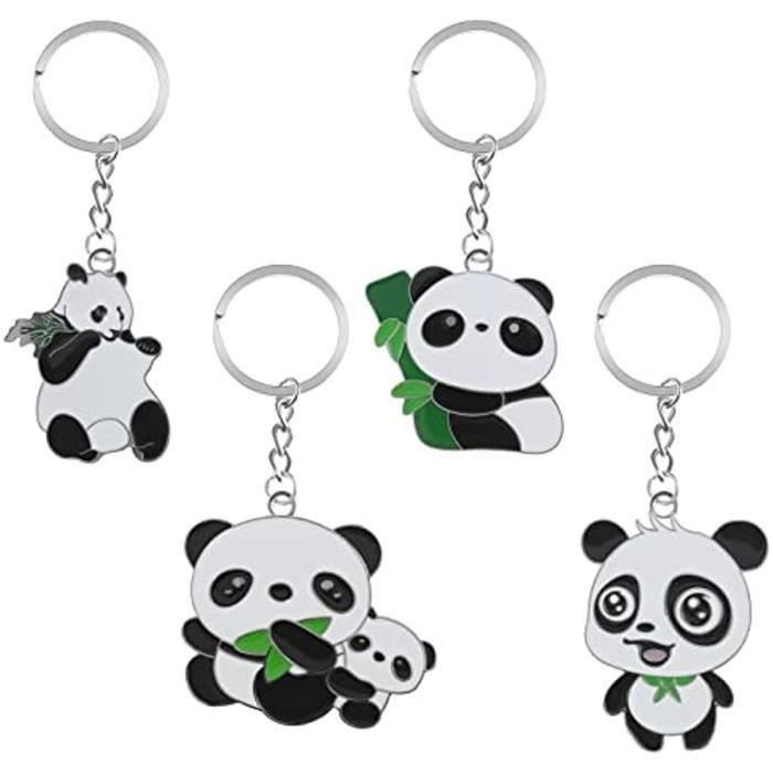 Porte-clés Panda En Alliage Floqué – Toucher Doux – Décor De Téléphone Ou Sac – Cadeau Mignon Et Original