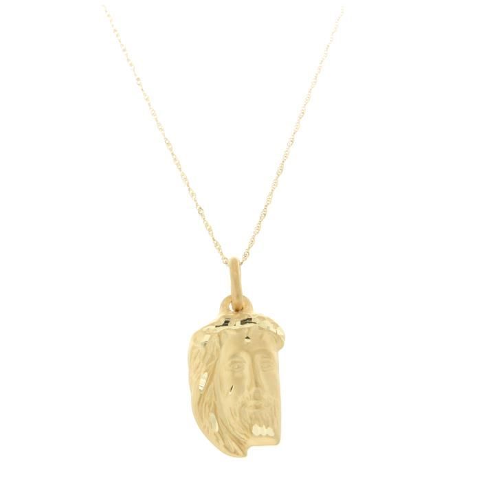 Pendentif Tête Du Christ En Or 18 Carats (750) - 3.5 Cm, Neuf, Italie