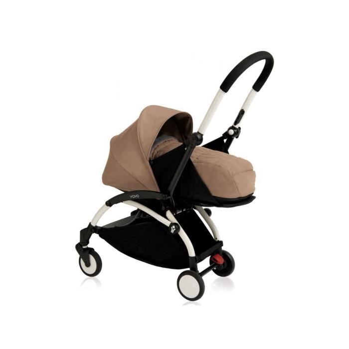 Babyzen Poussette Yoyo+ cadre blanc pack naissance taupe Cdiscount
