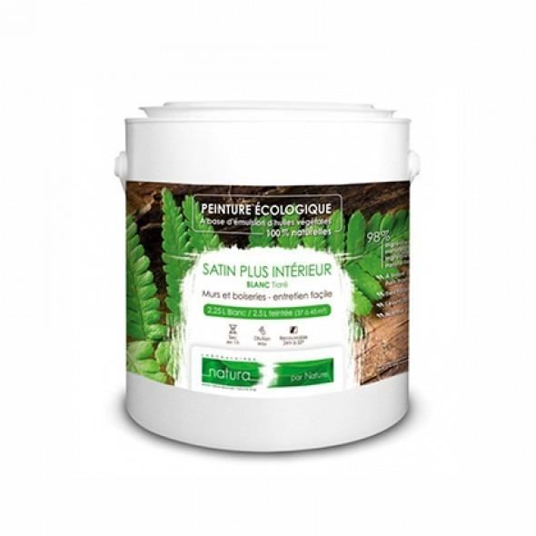 PEINTURE Teinte Vert Tropical murale naturelle écologique aspect satin intérieur Natura - 2,5L - 33m
