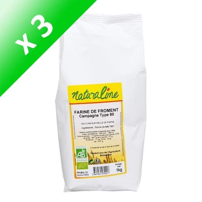 Lot De 3 Moulin Des Moines Farine De Froment Campagne T 80 1 Kg Achat Vente Farine Levure Farine De Froment T 80 1 Kg X3 Cdiscount