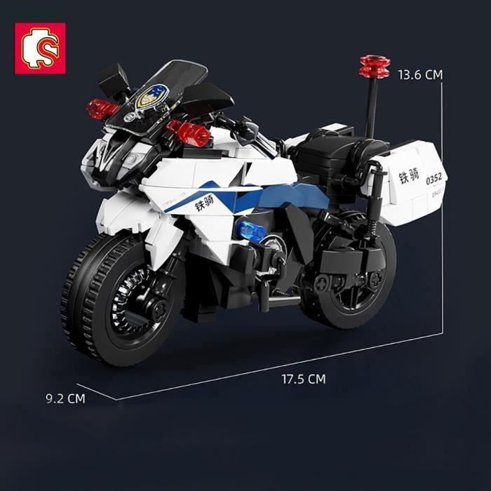 Blocs De Construction Technique Moto 634 Pièces – 1:8 Supermotorbike Avec Amortisseurs Simulés