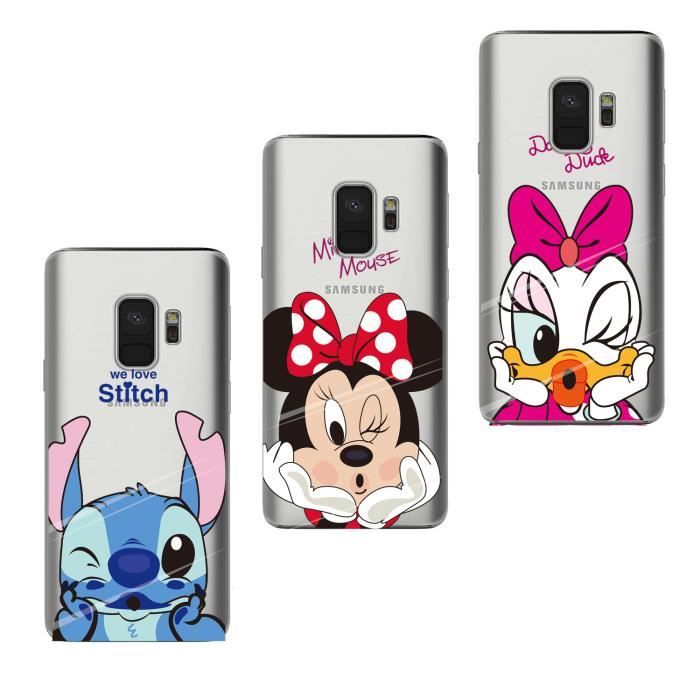 عود وبخور Coque Pour Samsung Galaxy S9 Plus 3PC Disney Minnie Schéma Souple ...
