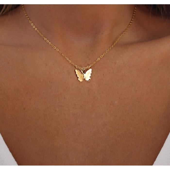 Vintage Multicouche Pendentif Papillon Collier pour Femmes lh1124iejwlmt01os Tape 2 - Achat / Vente sautoir et collier Vintage Multicouche