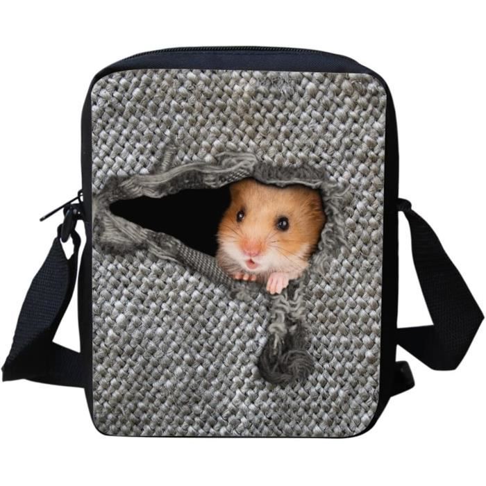 VALICLUD Mini Sac à Bandoulière Enfant Voiture - Noir, 20x12 Cm, Pour Fille Et Garçon