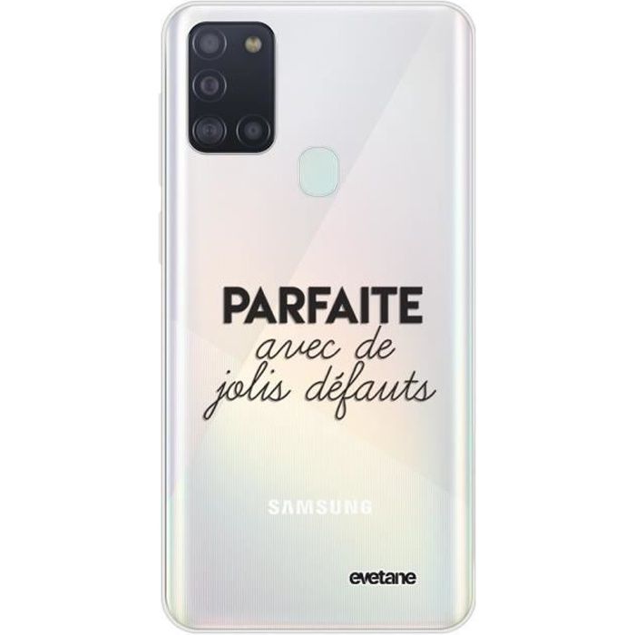 Coque Samsung Galaxy A21S 360 intégrale transparente Parfaite Avec De Jolis Défauts Ecriture Tendance Design Evetane.