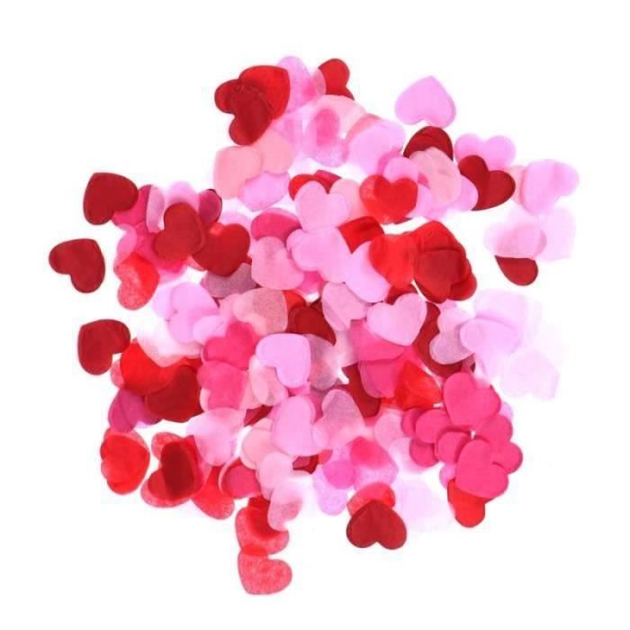 STOBOK 5000pcs Papier Rose Confetti Amour Romantique en Forme de Coeur de Belles Fournitures pour la décoration de Mariage de fête 