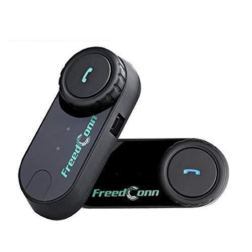 FreedConn TCOM VB Intercom Moto Bluetooth, Casque Kit Moto Main Libre Écouteur,800M/ FM Moto Communication Systèmes Bluetooth,