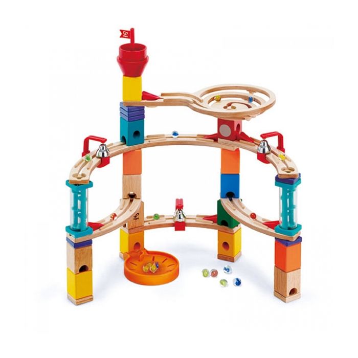 Circuit De Billes En Bois - 80 Pièces Dont 11 Billes - Jeu De Construction Avec Effets Sonores - Jouet Éducatif Montessori Pour Enfants Dès 3 Ans - Norme EN 71