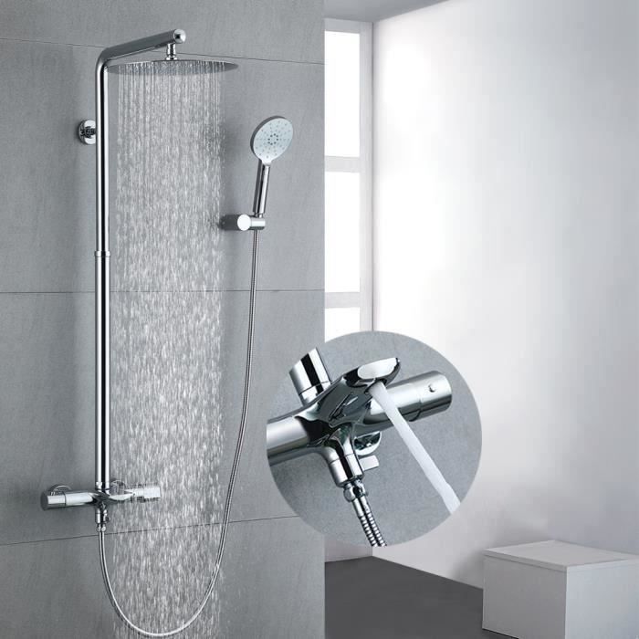 Norme Hauteur Robinet Baignoire Colonne De Douche Avec Mitigeur Thermostatique Systeme De Douche