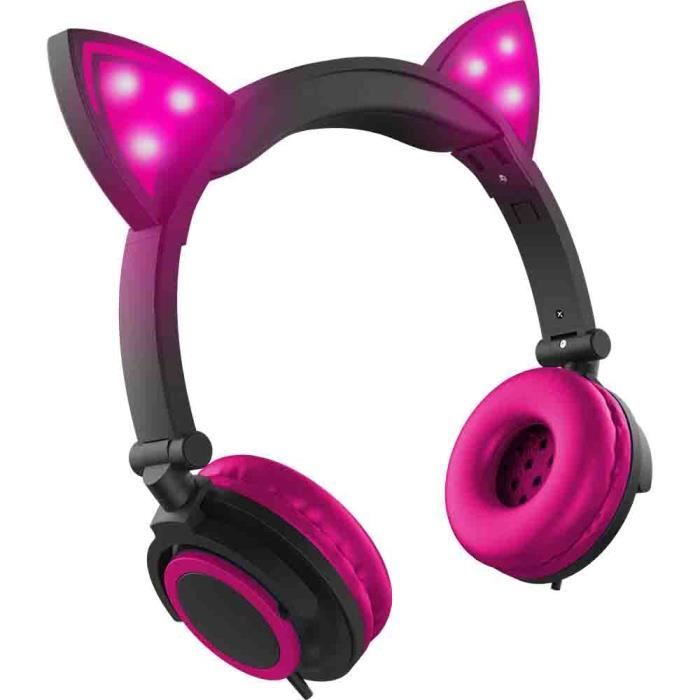 Hype Casque Oreilles De Chat Roses Lumineuses Cdiscount Tv Son Photo