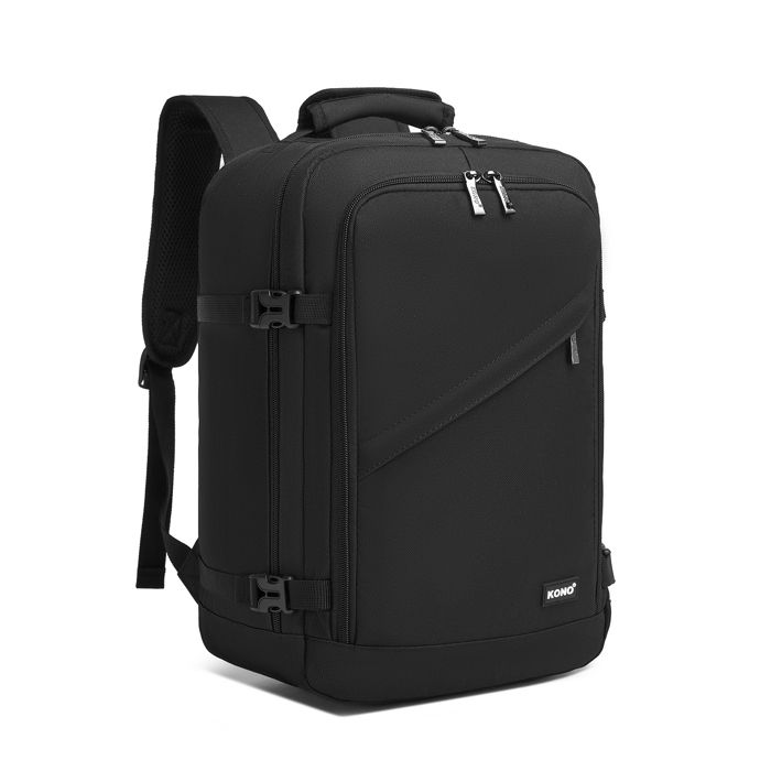 Kono Sac à Dos 40x20x25cm Sac à Voyage Ryanair Bagage à Main 20L pour Sous  Siège Avion pour Femme Homme, Noir