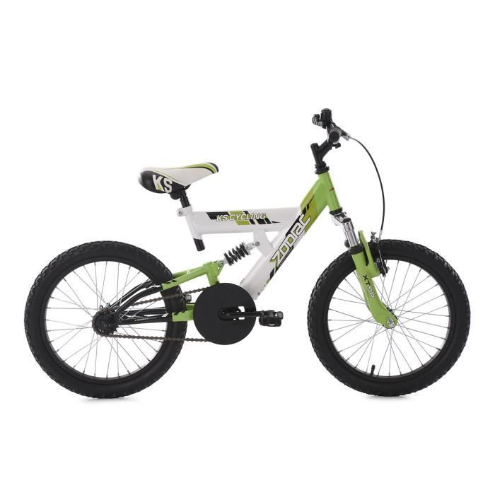 Velo Enfant 18 Zodiac Blanc Vert Tc 33 Cm Ks Cycling Prix Pas Cher Cdiscount