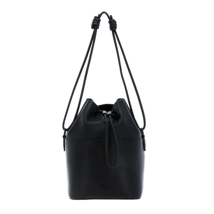 LACOSTE Chantaco Bucket Bag Noir 102774 Noir Cdiscount Bagagerie Maroquinerie