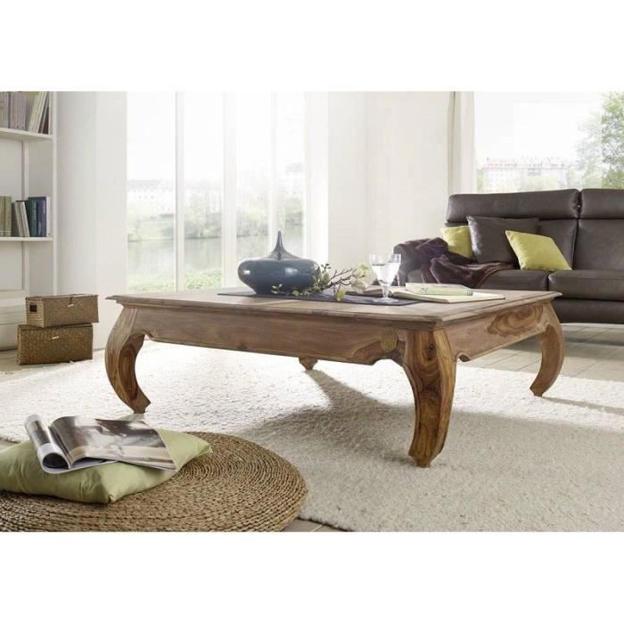 Table Basse Carree 120x120cm Bois Massif De Palissandre Laque Inspiration Ethnique Coloniale Opium 633 Cdiscount Maison