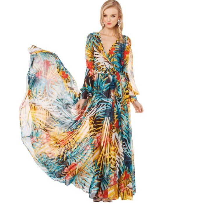 robe boheme fleurs