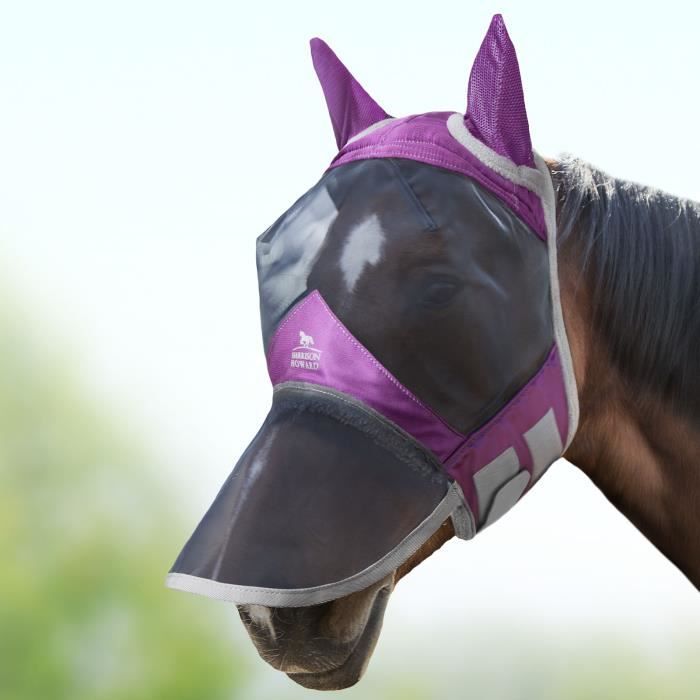 Harrison Howard CareMaster Masque Anti-Mouches Protection Anti-UV Argent//Violet