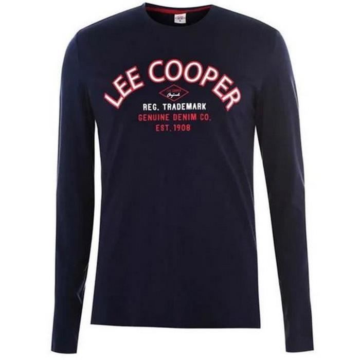 T Shirt Grande Taille Homme Lee Cooper Originals Vintage Marine