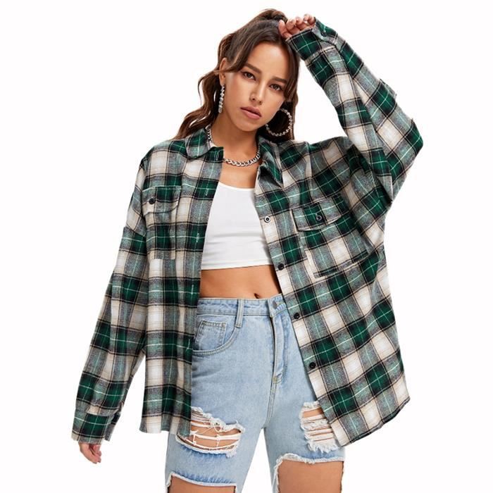 Chemise à carreaux femme on sale