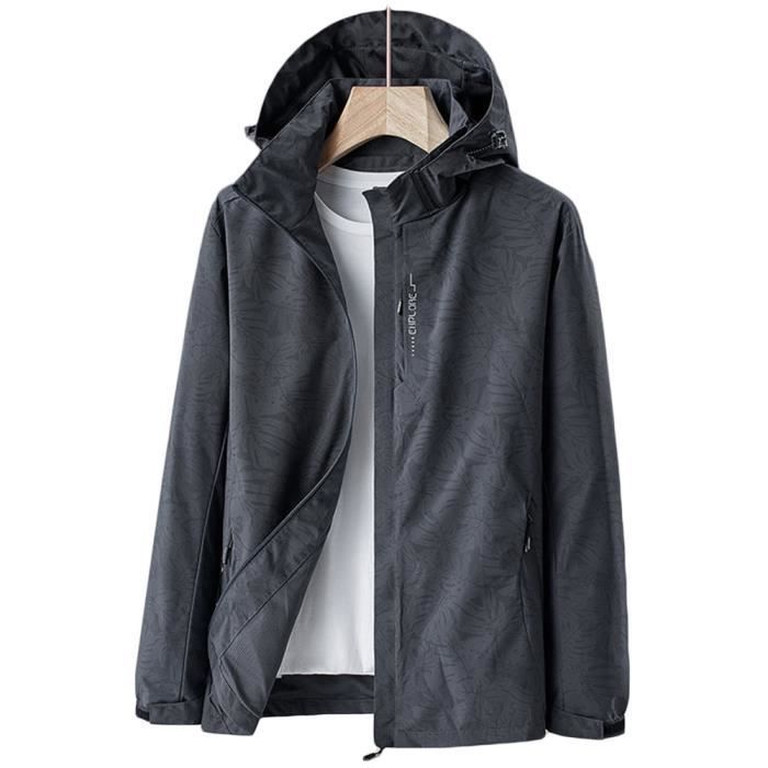 Veste de randonnée homme imperméable INSFITY - Gris clair - Respirante