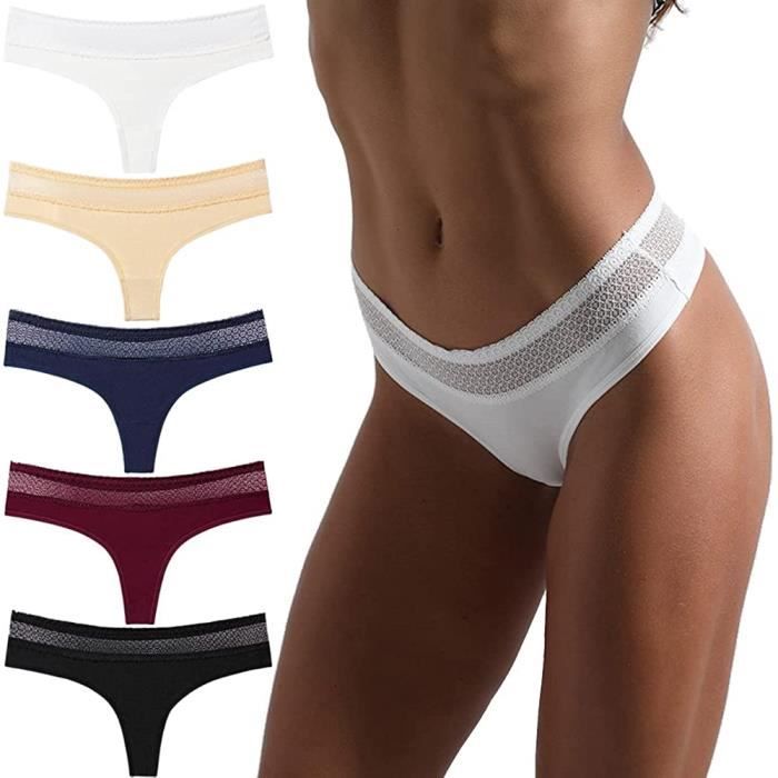 String Noir Dentelle Femme - Sous-vêtement Sexy Toutes Saisons Neuf Avec étiquette