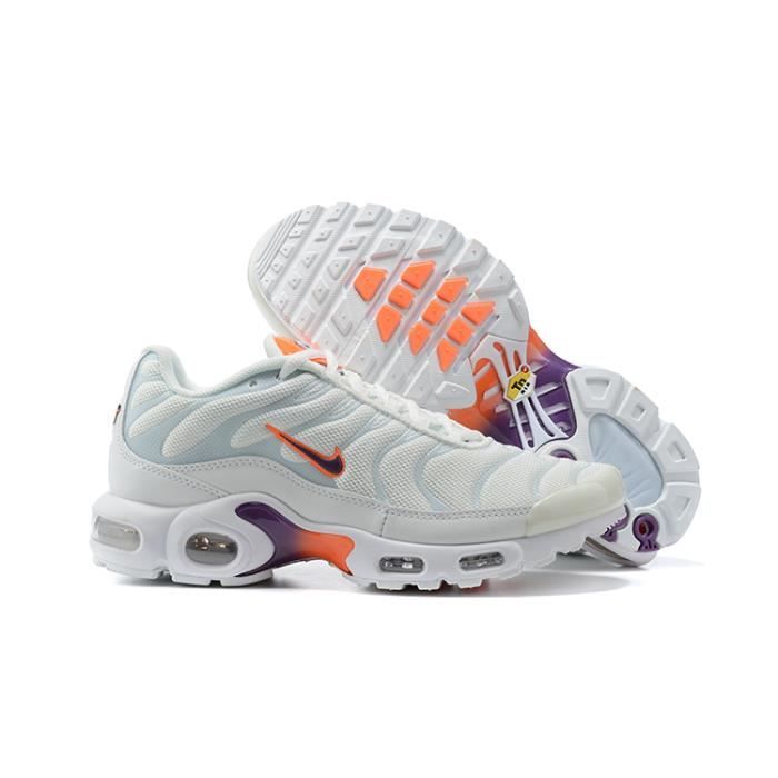 Nike tn top blanche orange