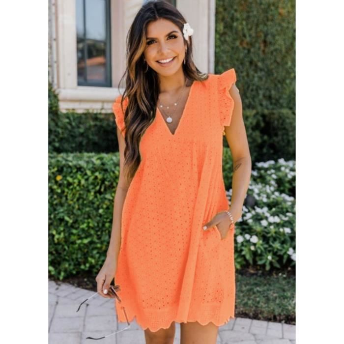 Robes oranges store pour femme