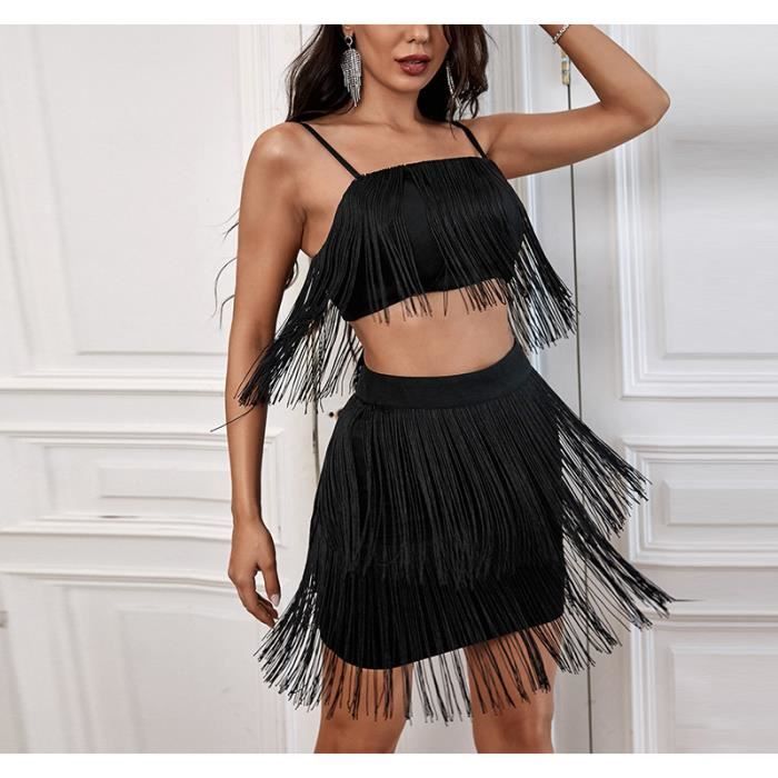 Robe de best sale soirée a frange