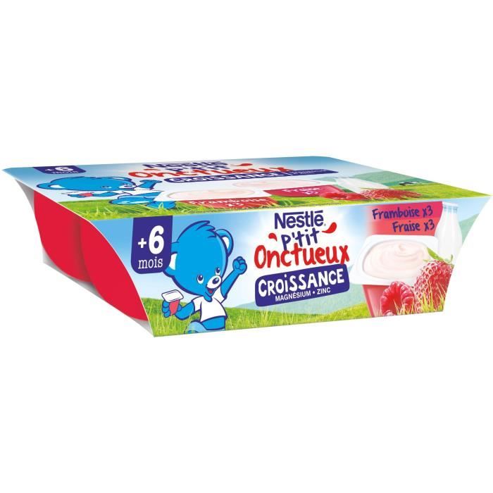 Nestle P Tit Onctueux 3x Framboise 3x Fraise 6x6