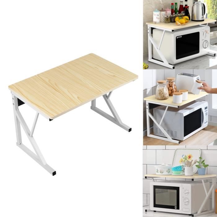 Four Micro Onde Support Micro-ondes Extensible 2 Niveaux - Étagère De Cuisine Avec Organisateur D'Épices Whemyreat étagère Cuisine