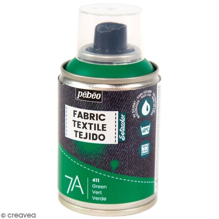 Peinture textile en bombe - 100 ml Vert