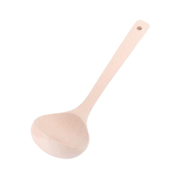 2 pièces palette d'agitation en bois spatule fendue cuillère à mélanger