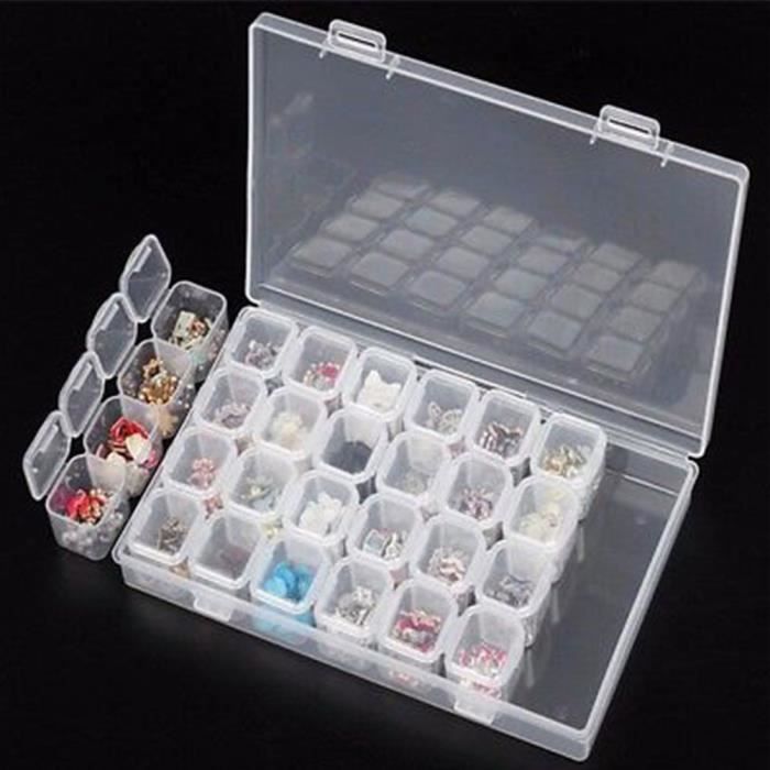 28slots Broderie Diamant Peinture Accessoires Boite De Rangement