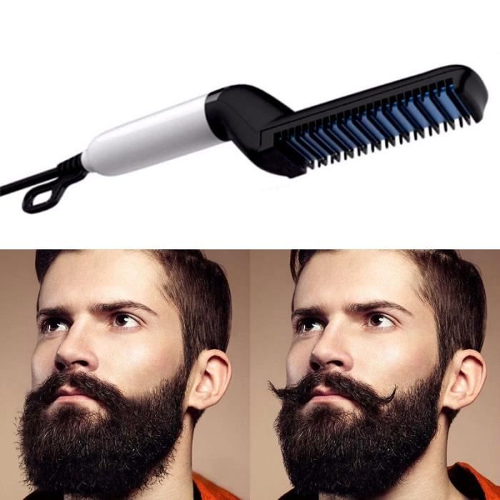 Lisseur Barbe & Cheveux Le Nouvel Homme - Plaque Céramique, 2 Températures, 200°C Max, Doré