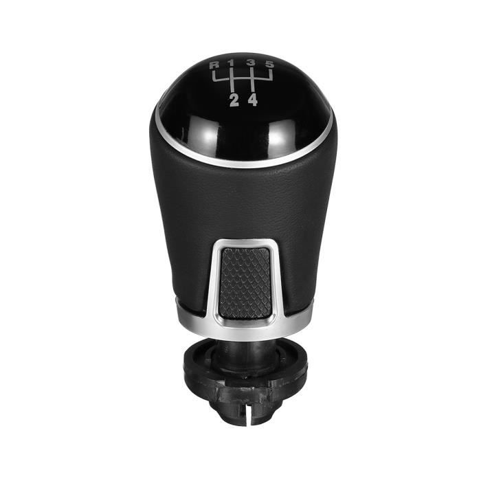 Pommeau De Levier De Vitesse Universel 5 Vitesses Noir Et Argent - Compatible Peugeot 207, 206, 307, C3, Citroën - Style Moderne - 9
