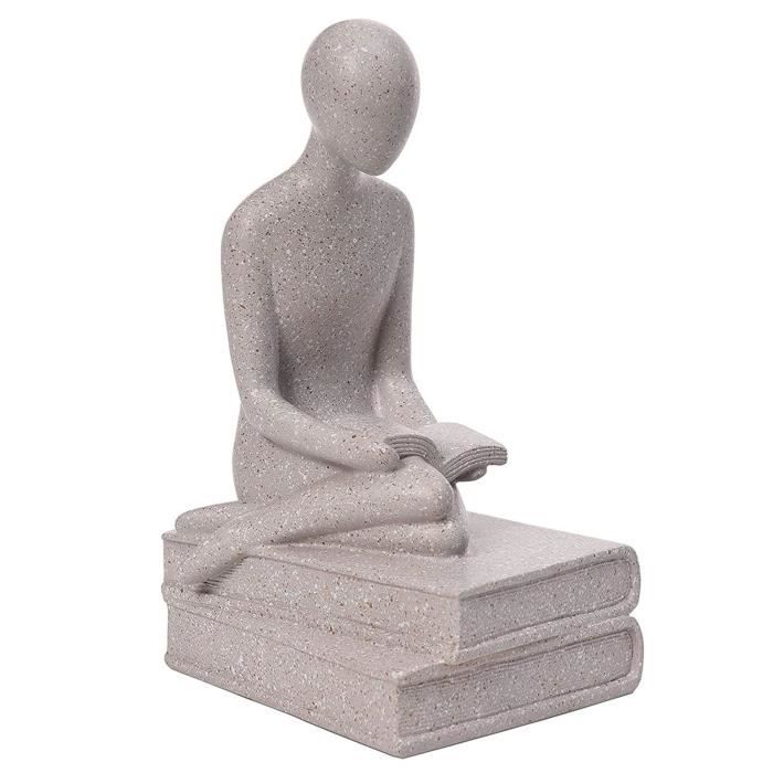 Statue Abstraite Moderne XYQXYQ - Céramique Blanche 26,7cm | Décoration Salon Bureau Idée Cadeau