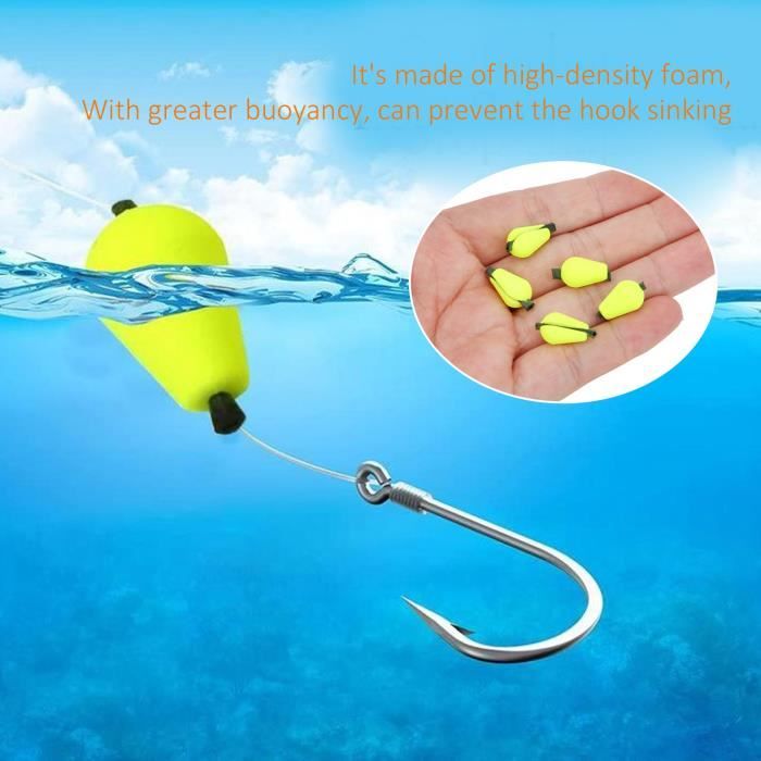 Mouche Pêche Morsure / Strike Indicateur Flotteur Set De 6 Jaune Paquet # 141YEL