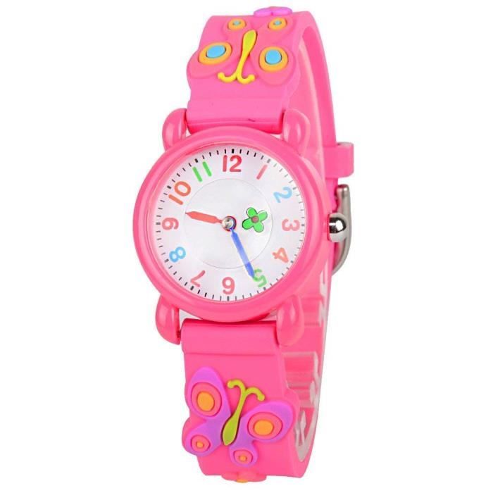 Jouets Cadeau Pour 3 A 12 Ans Fille Filles Kid Enfants Montre Jouet Etanche Cadeau Pour Anniversaire Cadeaux De Noel Papillon Rose Papillon Rose Achat Vente Montre Cdiscount