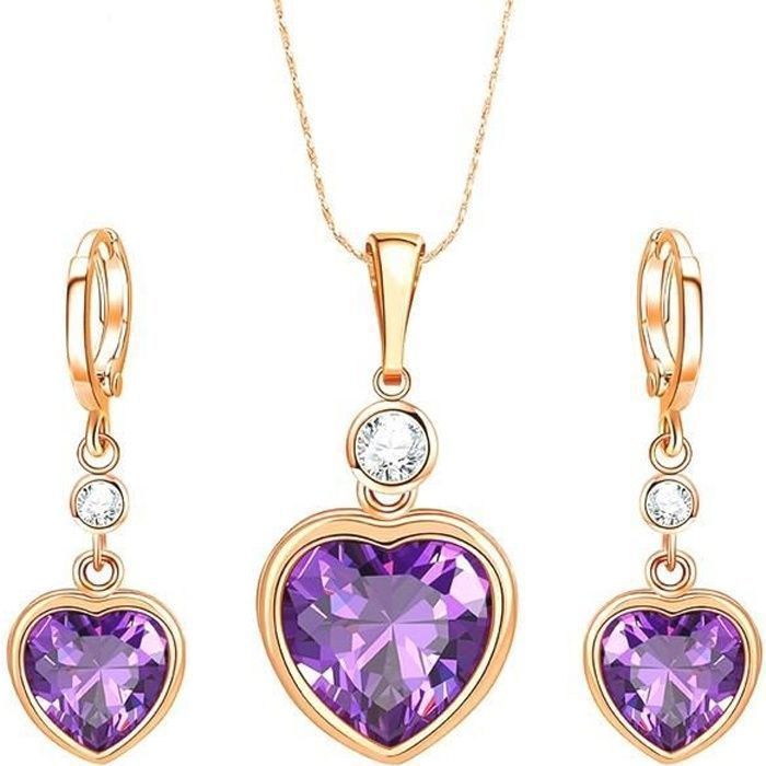 Bijoux améthyste en outlet or 750