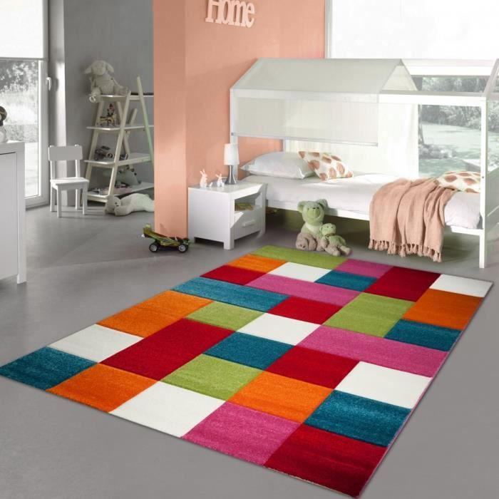 Tapis enfant Beige à pois Ocre & Rose – Love Mama